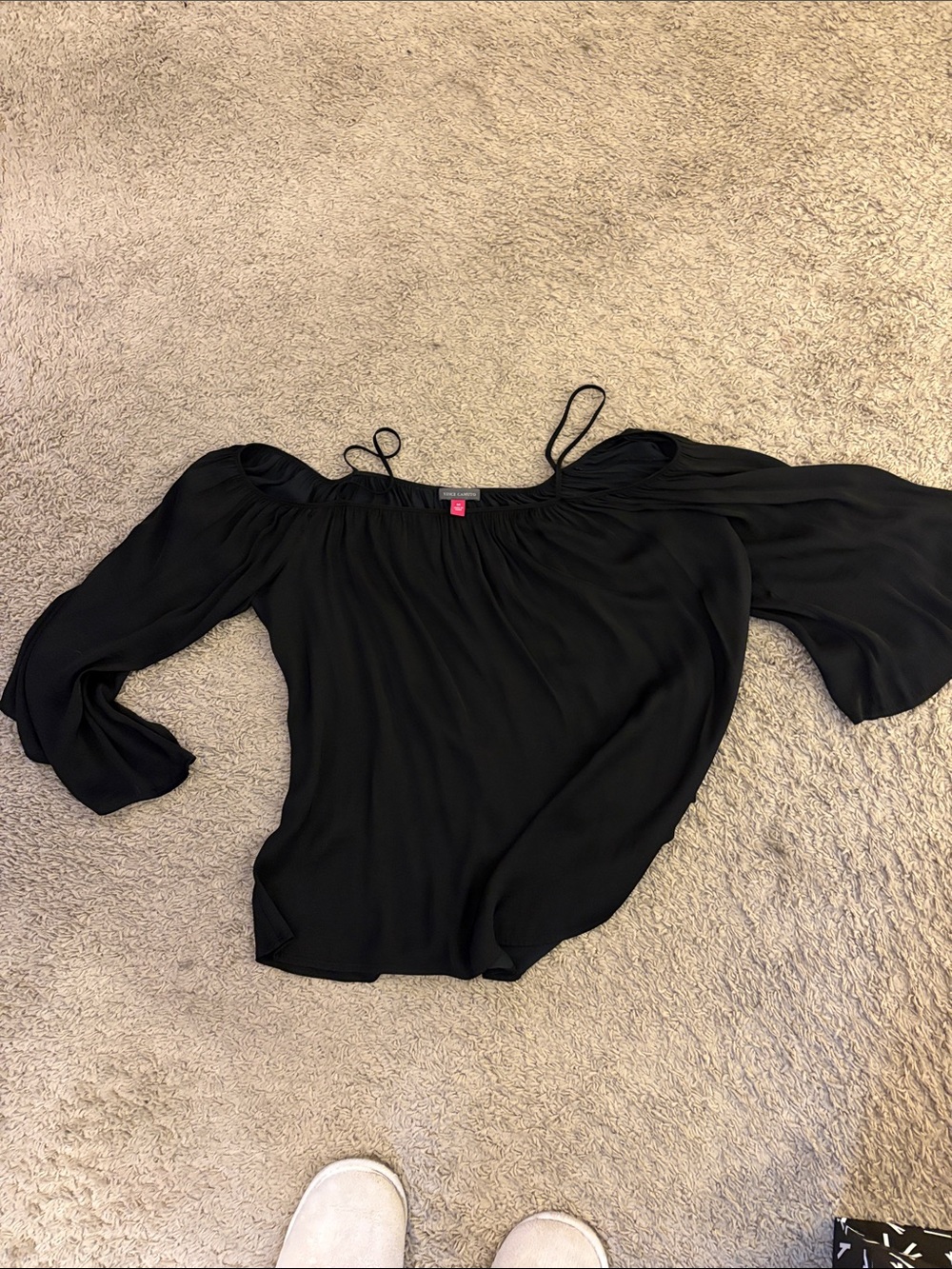 Vince Camuto Black Off-Shoulder Blouse